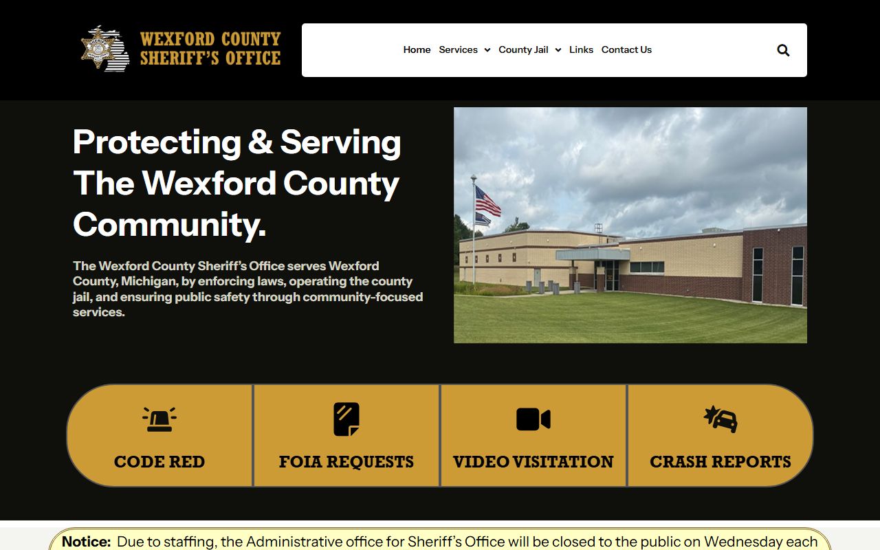 Wexford County Jail custody search sheriff office page for Kalkaska inmates